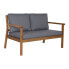 Фото #7 товара Набор стол и 3 кресла Home ESPRIT Коричневый Серый древесина акации 120 x 72 x 75 cm