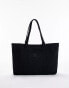 Фото #4 товара Topshop premium canvas unisex oversized tote in black