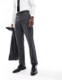 Фото #1 товара ASOS DESIGN slim fit wool mix suit trouser in herringbone in charcoal