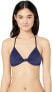 Фото #1 товара Bikini Lab Women's 247523 Triangle Halter Midnight Bikini Top Swimwear Size M