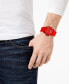 ფოტო #3 პროდუქტის Unisex 71st Red Silicone Strap Watch 44mm
