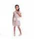 ფოტო #2 პროდუქტის Big Girls TANNER FW23 CONFETTI NOVELTY JACQUARD AND FAUX FUR POCKET DRESS