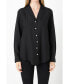 Фото #1 товара Women's Pearl Button Collared Shirt