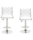 Kimberly Modern Swivel Bar Stool with Crystals, Set of 2