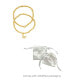 Фото #2 товара Gold Plated Pair of Bead Bracelets with Crystal Butterfly