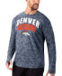 Фото #1 товара Men's Navy Denver Broncos Camo Performance Long Sleeve T-shirt