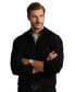 Men's Big & Tall Cable-Knit Cotton Quarter-Zip Sweater