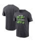 Фото #1 товара Men's Anthracite Seattle Seahawks 2022 NFL Playoffs Iconic T-shirt