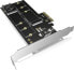 Фото #1 товара Kontroler Icy Box PCIe 3.0 x4 - M.2 PCIe + M.2 SATA (60093)