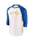 Фото #3 товара Men's White, Royal Seattle Mariners Backdoor Slider Raglan 3/4-Sleeve T-shirt