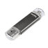 Фото #1 товара Hama Laeta Twin 64GB USB 2.0 - 64 GB - USB Type-A / Micro-USB - 2.0 - 10 MB/s - Cap - Gray