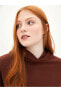 Kapüşonlu Düz Cep Detaylı Uzun Kollu Kadın Sweatshirt