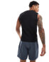 ASOS 4505 Seamless rib muscle fit training tank in black