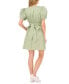 women's Puff Sleeve Belted Mini Dress