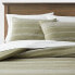 Фото #1 товара Full/Queen Cotton Woven Stripe Duvet Cover & Sham Set Moss Green/White -