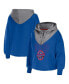 Фото #2 товара Women's Royal Philadelphia 76ers Pieced Quarter-Zip Hoodie Jacket