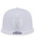 ფოტო #3 პროდუქტის Men's Las Vegas Raiders Main White on White 9FIFTY Snapback Hat