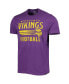 Men's Purple Minnesota Vikings Wordmark Rider Franklin T-shirt