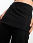 Фото #2 товара Monki skirt layer flare trousers in black