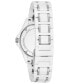 ფოტო #3 პროდუქტის Women's Marine Star Diamond-Accent White & Silver-Tone Ceramic Bracelet Watch 37mm