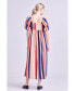 ფოტო #3 პროდუქტის Women's Multi Color Stripe Maxi Dress