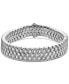 ფოტო #1 პროდუქტის Men's Black Cubic Zirconia Hexagon Set Multirow Link Bracelet (Also in White Cubic Zirconia)