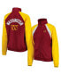 Women's Burgundy and Gold Washington Commanders Confetti Raglan Full-Zip Track Jacket