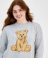 Juniors' Teddy Bear Tunic Sweater Серый, XS - фото #3