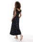 Brave Soul floral maxi dress with tie strap detail in black Черный, M - EU 40 - фото #1