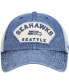 Men's College Navy, White Seattle Seahawks Denali Trucker Clean Up Snapback Hat