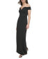 Фото #3 товара Women's Off-The-Shoulder Notch-Neck Gown