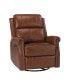 Chapas Transitional Wooden Upholstered Recliner with Metal Base