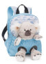 Rucksack blau mit Plüschtier Koala