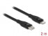 Delock 86638 - Black - USB C - Lightning - 2 m - Male - Male