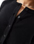 Фото #2 товара ASOS DESIGN Petite slim fit cardigan with crew neck in black