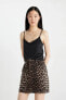 Фото #3 товара Мини юбка defacto с леопардовым рисунком