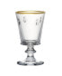 Фото #2 товара Gold Rimmed Napoleon Bee 9 oz. Wine Glass, Set of 4