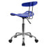 Фото #2 товара Vibrant Nautical Blue And Chrome Swivel Task Chair With Tractor Seat