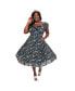 ფოტო #1 პროდუქტის Plus Size 1950s Sweetheart Swing Dress