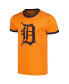 Фото #2 товара Men's Threads Orange Detroit Tigers Ringer Tri-Blend T-Shirt