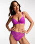 Фото #1 товара ASOS DESIGN Dylan lace cheeky brazilian brief in purple