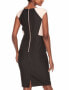 Фото #2 товара Jax Women's Colorblock Sheath Dress Embellished studded Black Tan 6