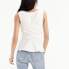 Фото #2 товара J.CREW 154717 Women's Tie-Waist Peplum Cotton Tank Top Sleeveless White Sz. XS