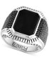 ფოტო #1 პროდუქტის EFFY® Men's Onyx & Black Spinel Statement Ring in Sterling Silver