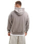 Hollister boxy fit hoodie in washed brown/grey