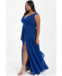 Фото #2 товара Women's Plus Size Glitter Wrap Maxi Dress