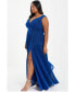 Фото #2 товара Plus Size Glitter Wrap Maxi Dress