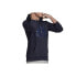 Фото #3 товара мужское худи с капюшоном спортивное синее с логотипом Adidas MH Bos PO FL