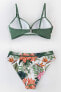 Фото #8 товара CUPSHE Women's Bikini Set, Push Up Crossover Bikini Top, Beachwear, Two Piece Swimsuit