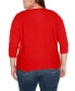 ფოტო #2 პროდუქტის Plus Size Rivet-Trim Dolman-Sleeve Sweater